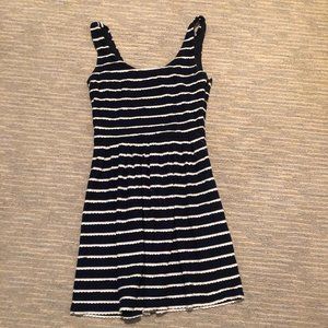 Blue and White Stripe Aqua Dress